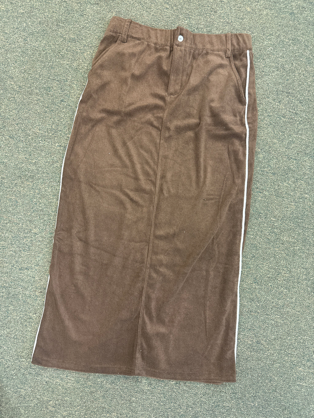 Brown Terry skirt long