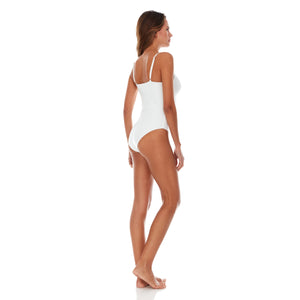 White one piece bathing suit