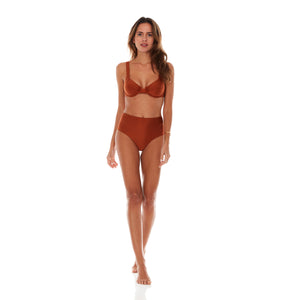 Rust bathing suit top