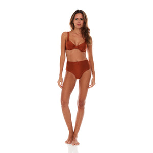 Rust bathing suit top