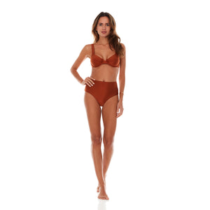 Rust bathing suit top