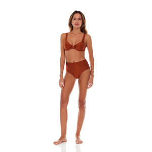 Rust bathing suit top