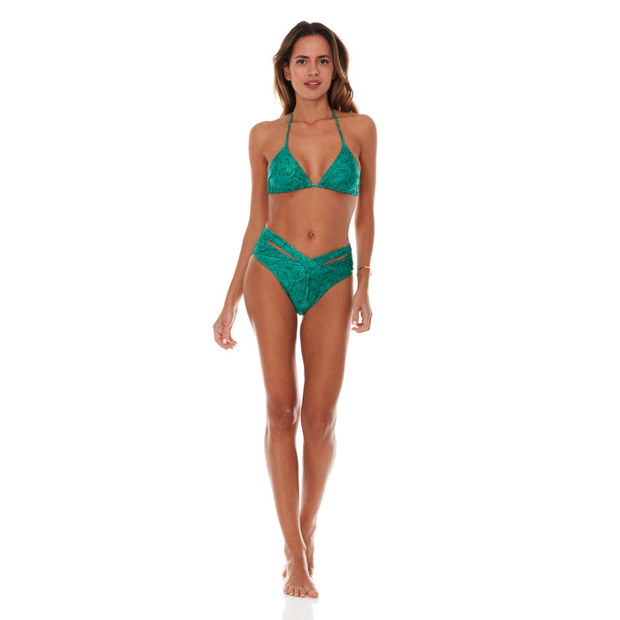 Green paisley bathing suit bottom