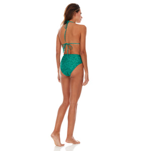 Green paisley bathing suit bottom